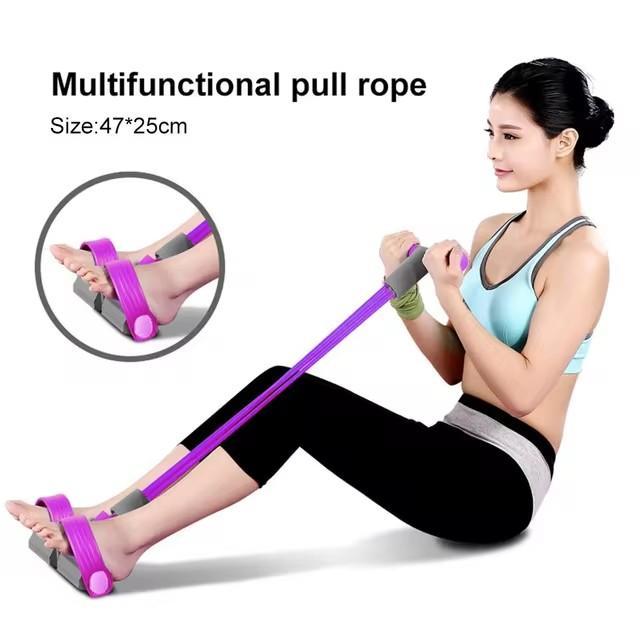 Portable Lightweight Purple Fitness Pull Rope - Durable Resistance Bands for Home Workouts