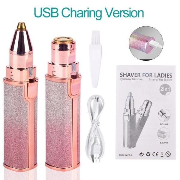 : Rechargeable Waterproof Facial Hair Removal Pen for Women - Easy-To-Clean Design