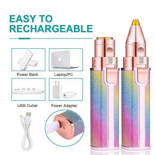 : Rechargeable Waterproof Facial Hair Removal Pen for Women - Easy-To-Clean Design