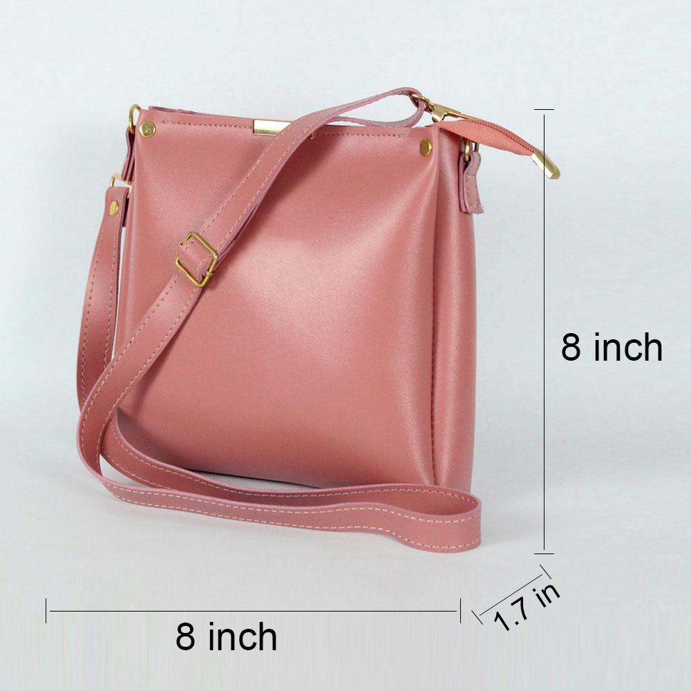 : Girl's Rexine Plain Hand Bag