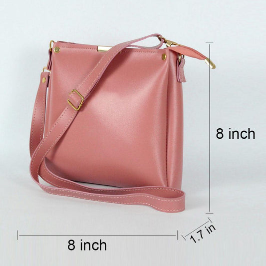 : Girl's Rexine Plain Hand Bag
