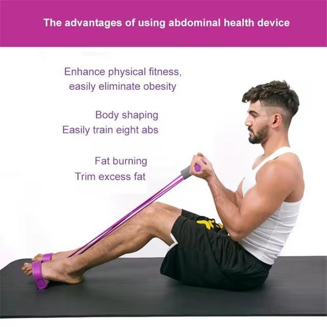 Portable Lightweight Purple Fitness Pull Rope - Durable Resistance Bands for Home Workouts