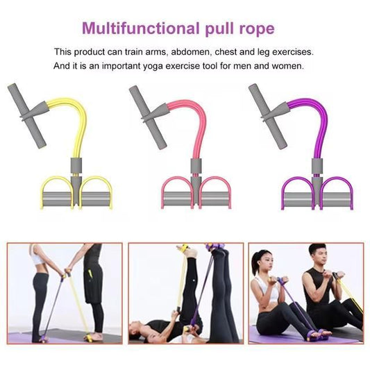 Portable Lightweight Purple Fitness Pull Rope - Durable Resistance Bands for Home Workouts