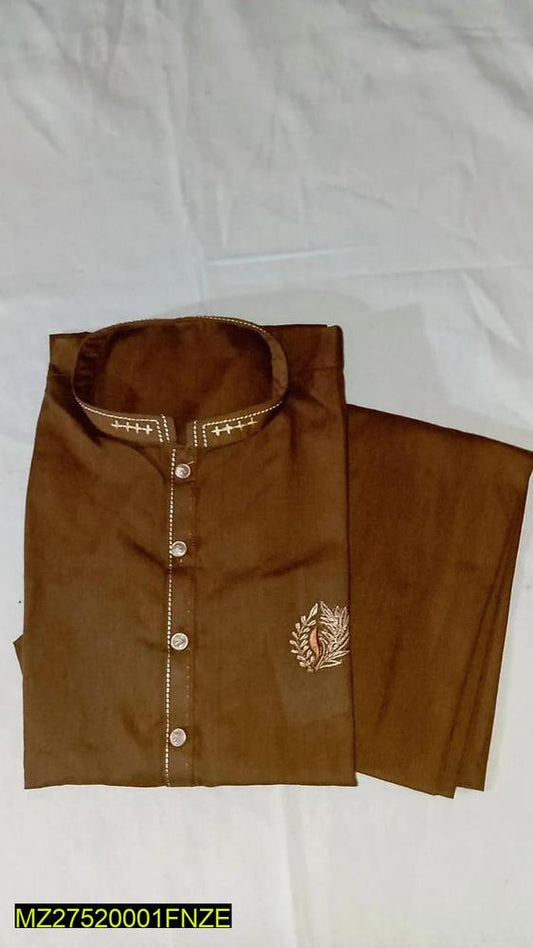 Men’s Stitched Wash And Wear Embroidered Kurta Shalwar