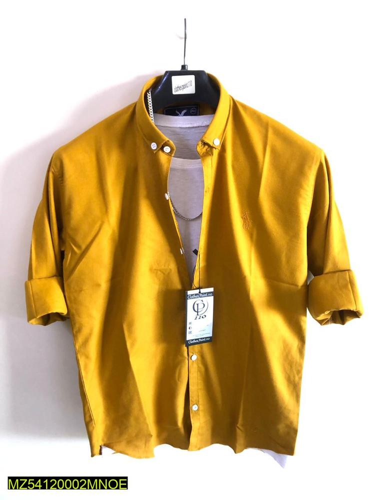 : 1 Pc Men's Cotton Plain Polo Shirt